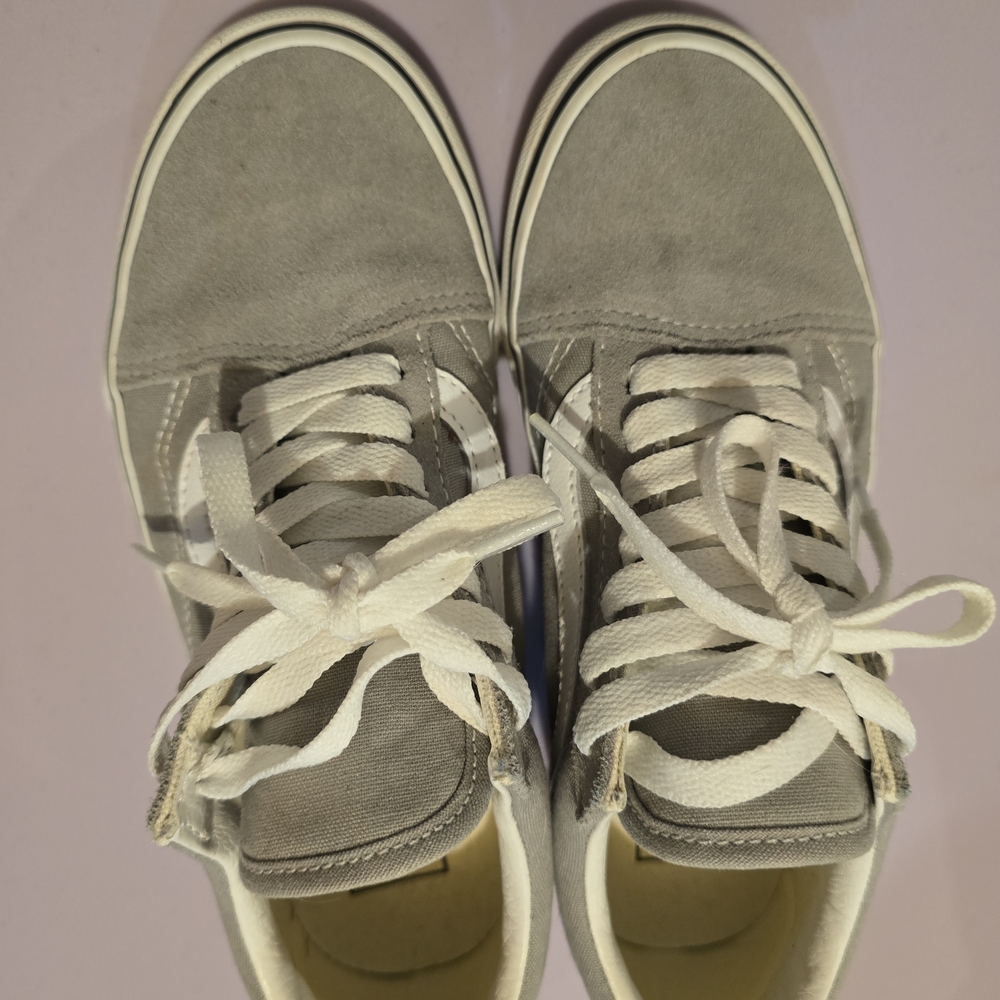 Vans Gray High-Tops with White Accents